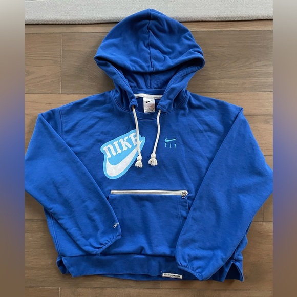 Nike Tops - Rare Women’s Nike EYBL Basketball Cropped Hoodie, Blue, Medium
